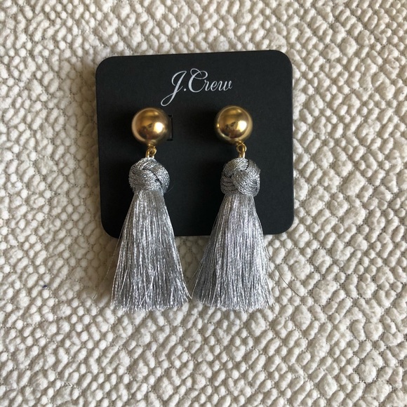 J. Crew gray tassel earrings - Picture 2 of 5